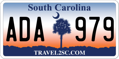 SC license plate ADA979
