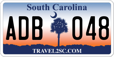 SC license plate ADB048