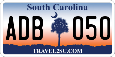 SC license plate ADB050