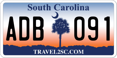 SC license plate ADB091