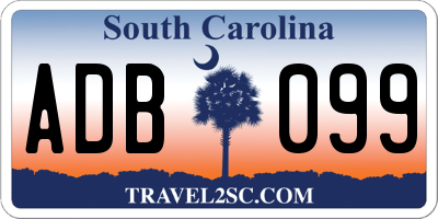 SC license plate ADB099
