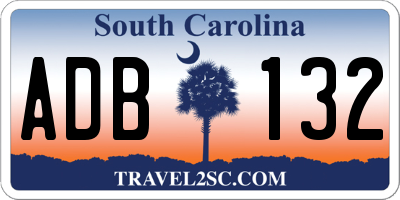 SC license plate ADB132