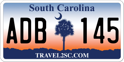 SC license plate ADB145