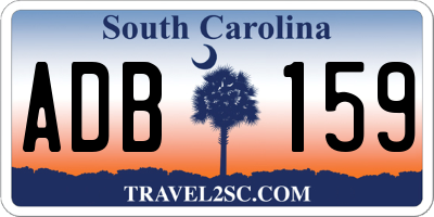 SC license plate ADB159