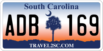 SC license plate ADB169