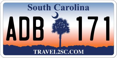 SC license plate ADB171