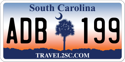 SC license plate ADB199