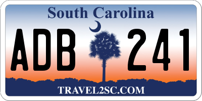 SC license plate ADB241