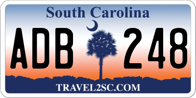 SC license plate ADB248