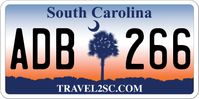 SC license plate ADB266