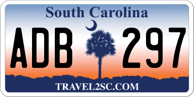 SC license plate ADB297