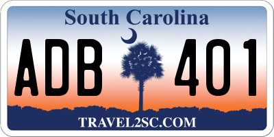SC license plate ADB401