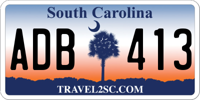 SC license plate ADB413