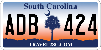 SC license plate ADB424