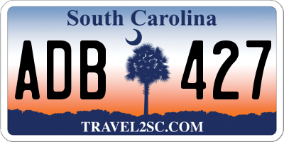 SC license plate ADB427