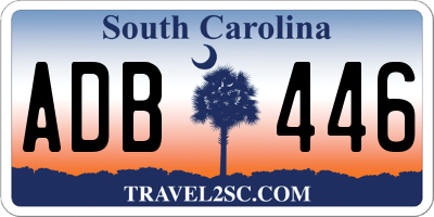 SC license plate ADB446