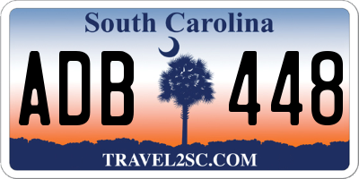 SC license plate ADB448