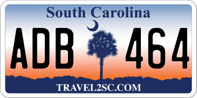 SC license plate ADB464