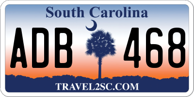 SC license plate ADB468