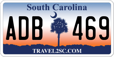 SC license plate ADB469