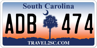 SC license plate ADB474