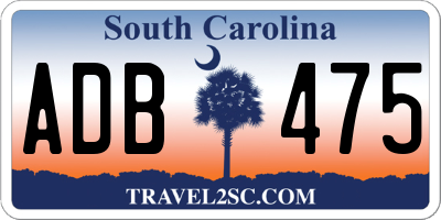 SC license plate ADB475