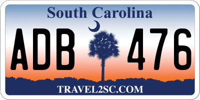 SC license plate ADB476