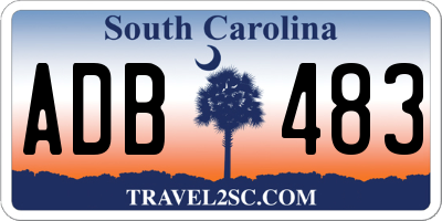 SC license plate ADB483