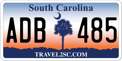 SC license plate ADB485