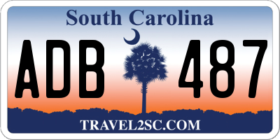SC license plate ADB487