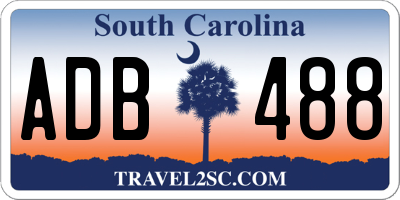 SC license plate ADB488