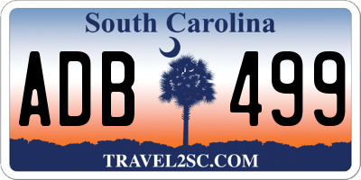 SC license plate ADB499