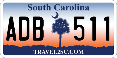SC license plate ADB511