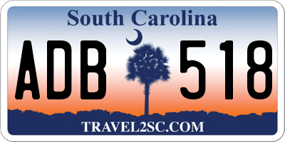 SC license plate ADB518