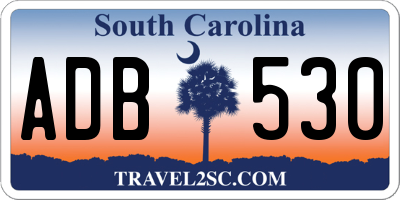 SC license plate ADB530