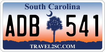 SC license plate ADB541