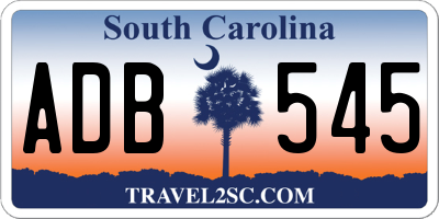 SC license plate ADB545