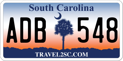 SC license plate ADB548