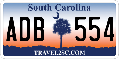 SC license plate ADB554