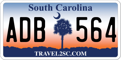 SC license plate ADB564