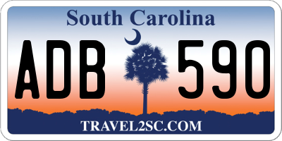 SC license plate ADB590