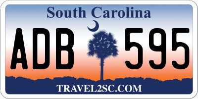 SC license plate ADB595