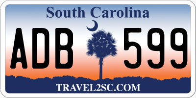 SC license plate ADB599