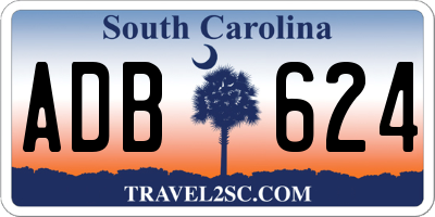 SC license plate ADB624