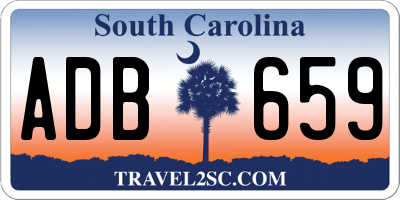 SC license plate ADB659