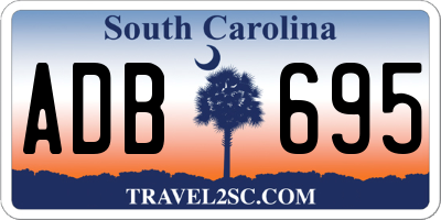 SC license plate ADB695