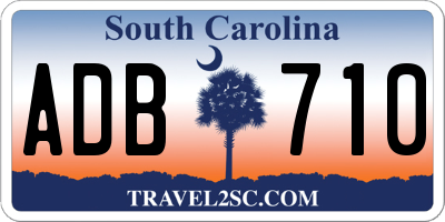 SC license plate ADB710