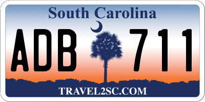 SC license plate ADB711