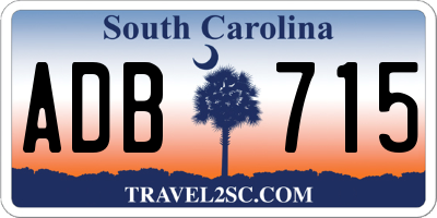 SC license plate ADB715