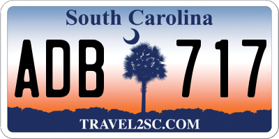 SC license plate ADB717